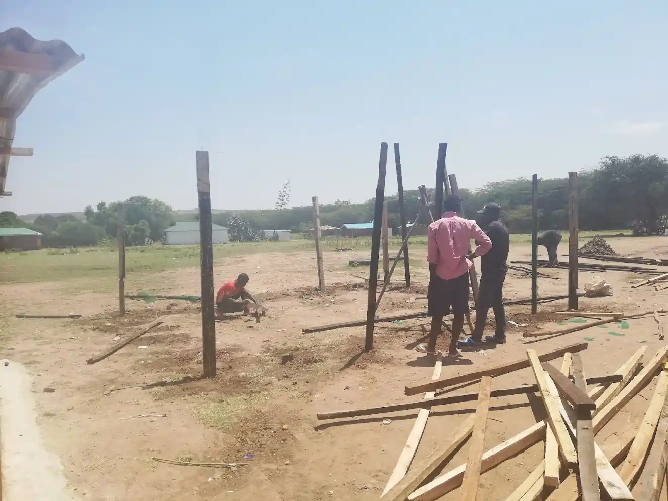 Constructing Small café in the mara